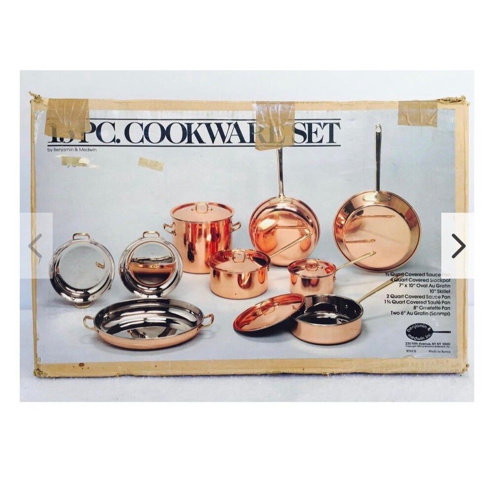 12 piece VTG Douro Copper Pot and